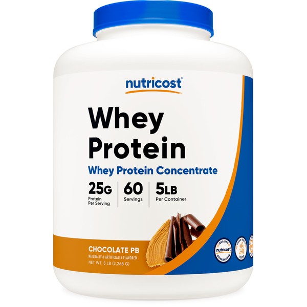 Nutricost Whey Protein Concentrate (Chocolate Peanut Butter) 5LBS - Gluten