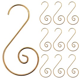 Acronde 120PCS Christmas Ornament Hooks Christmas Tree Ornament Hanger Metal Wire Hanging Hook for Xmas Tree Xmas Balls Party Decorations (Gold)