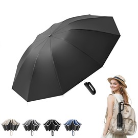 Paraguas Plegable Automático, sombrillas para el sol, Resistente al Viento y Lluvia con Protección UV, Paraguas con 10 varillas, Portátil para Hombres y Mujeres