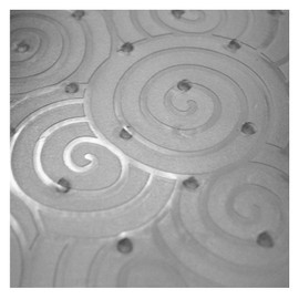 Resilia - Deluxe Clear Vinyl, Plastic Floor Runner/Protector for Deep Pile Carpet - Skid-Resistant, Swirl Spiral Pattern, (36 Inches Wide x 6 Feet Long)