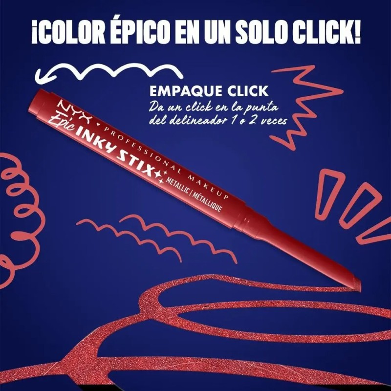 NYX PMU Epic Inky Stix, delineador de ojos, 0.1g