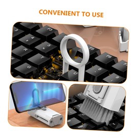 STOBOK 3pcs Daily Use Earbud Cleaning Brush Multi-function Kit for Earphones Phone Screens and Office Supplies Washable Soft Materials Deep Cleaning Tool and Design