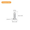 sourcing map 100pcs ST3.5x15mm White Flat Head Phillips Self-Tapping Screws
