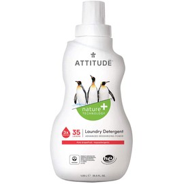 ATTITUDE Hypoallergenic Laundry Detergent, Liquid, Non-toxic, ECOLOGO Certified, Citrus Zest, Fluid Ounce, Pink Grapefruit , 35 Loads, 35.5 Fl Oz (Pack of 1)