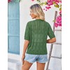 Yekaty Green Crochet Cardigan Womens Short Sleeve Sweater Light Cardigans