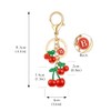 HAISWET Red Cherry Keychain Letter Alphabet Key Ring Backpack Charms