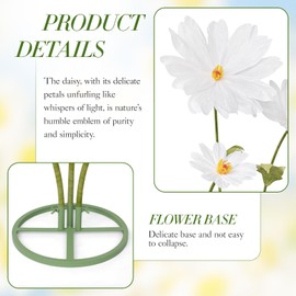 Giant Artificial Daisy Flower for Decoration: Large Paper Flowers with Stand for Home Decor - Big Flower with Stem for Garden - Wedding Reception Baby Birthday Party or Bridal Shower Background