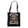 Just A Girl Who Loves Wrestling Wrestler Lucha Floral Tote