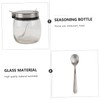 2Pcs Glass Jars with Airtight Lids for Kitchen Storage Clear