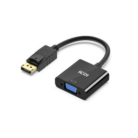 ICZI Display Port to VGA Adapter, Gold-Plated Male DP to Female VGA Cable for Computer, Desktop, Laptop, PC, Monitor, Projector, HDTV