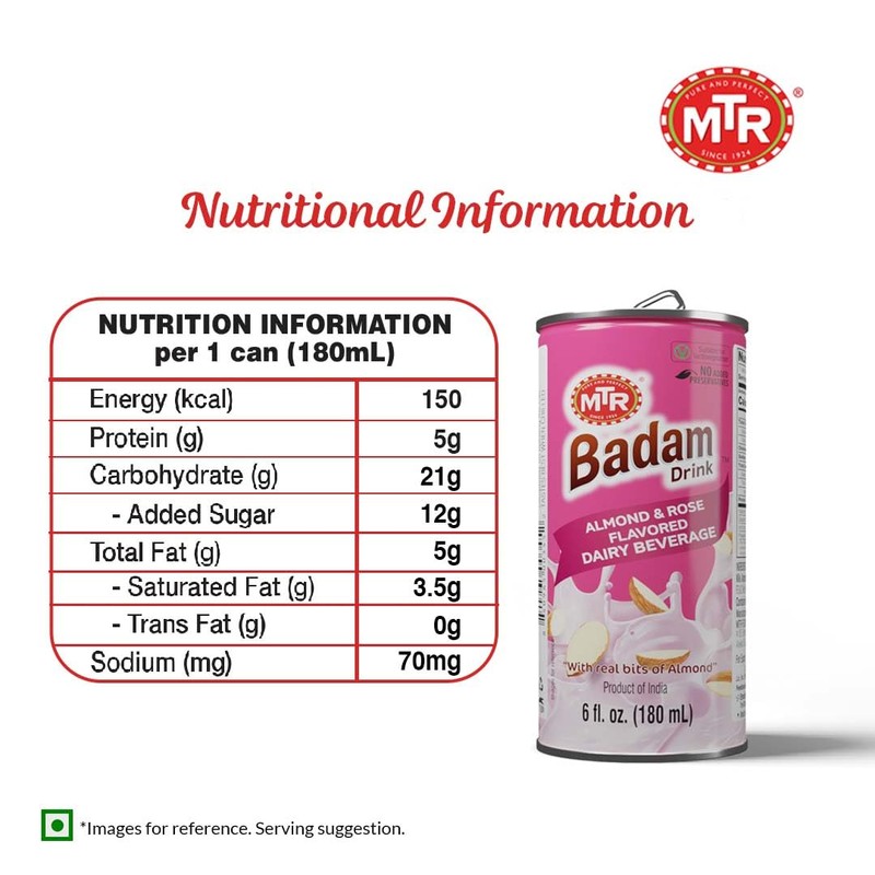 MTR Drink 180ML (ROSE, Pack of 6)