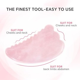 Juego de rodillo de jade y Gua Sha para cara, 4 herramientas de masaje facial natural, juego de belleza de drenaje linfático para deshinchar, reafirma