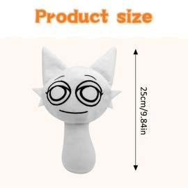 RCYHCY Sprunki Plush, 9.84 Inch Sprunki Plushies, Sprunki Wenda Plush, Sprunki Plush Toy, Soft Stuffed Animal Pillow Birthday Christmas Choice for Fans and Kids Boys Girls (baisebaimaoren)