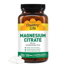 Magnesium Citrate, 120 Tabs by Country Life
