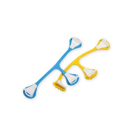 Snappi Nappy Clip for Muslin Nappies, Cloth Nappies, Pack of 2, Size 1 (Small) (Yellow/Blue)