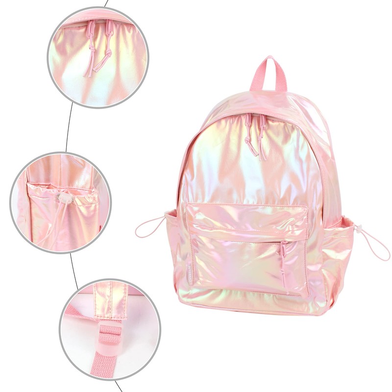 Reberomantic Goodbag Boutique Fashion Hologram Backpack Laser Leather Shiny Backpack