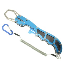 1091 (ilegui) Fish Grip Pistol Carbon Style Grip Fish Grab (Blue)
