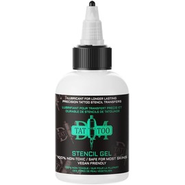 Solución de gel para transferencia de plantillas de tatuajes (125 ml), gel profesional para plantillas de tatuajes, crema mágica para plantillas, transparente y duradera, solución para aplica
