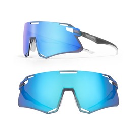 ROCKBROS Polarized Sports Sunglasses Windproof Cycling Glasses for Women Men 100% UV400 Protection Sun Glasses TR90 Frame Eye Goggles for Cycling Running Fishing Driving
