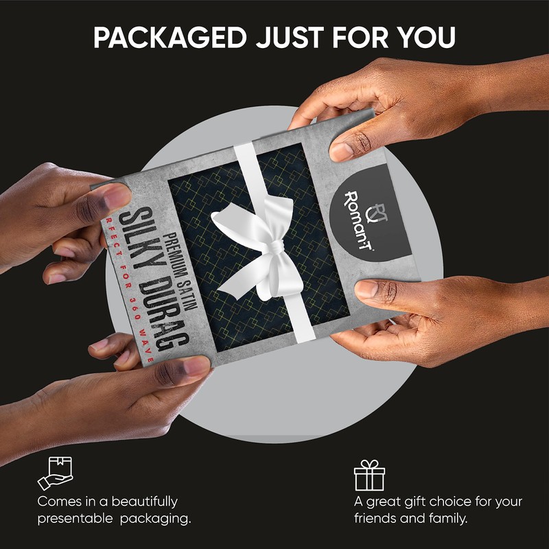 Roman-T Premium Silky Satin Durag - Designer Durags for Men