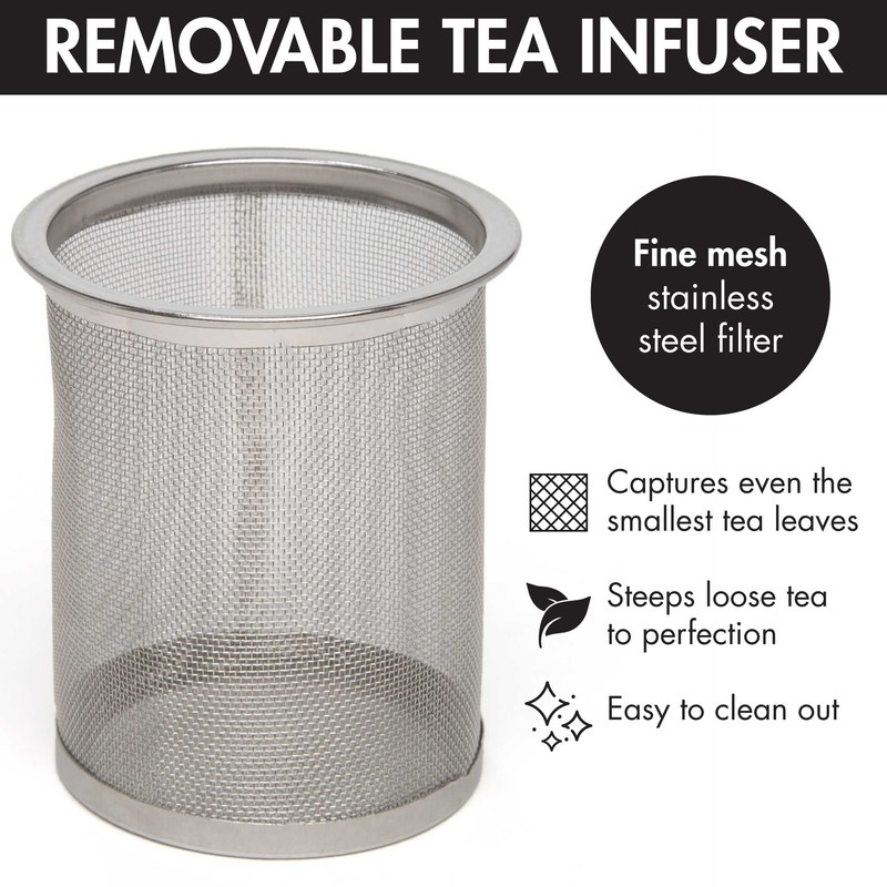 Primula Half Moon Teapot with Removable Infuser, Glass Tea Maker