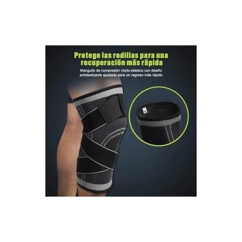 1 Par Rodilleras Elásticas Deportivas Compresion Para Gym