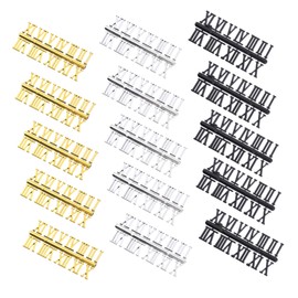 LALAFINA 15 Sets Roman Numerals Clock Replacement Kit DIY Clock Numbers Silver Gold Black for Repairing and DIY Projects