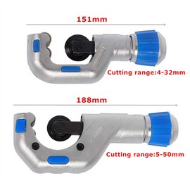 Tube Cutter 1/8"-1-1/4" 4 EVERHOPE Roller Bearing Tube Pipe Cutter Heavy Duty Copper PVC Stainless Steel Cutter with Thrust Bearing Tubing Pipe EMT Cutting Tool