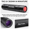 Seafrogs UV Black Flashlight, 25W High Power Professional Rechargeable Black