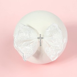 ZCYYYS Baptism Headband Baby Christening Headbands Lace Bow Headband Hair Band TSFD31 (Cross)