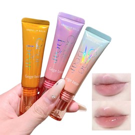 Devotoherz 3 Packs Color Changing Lip Glosses Set, Butter Texture Lipsmacker, Lip Jam Rich in Fruite Estract, Contains Grape, Green Apple and Grapefruit Essence