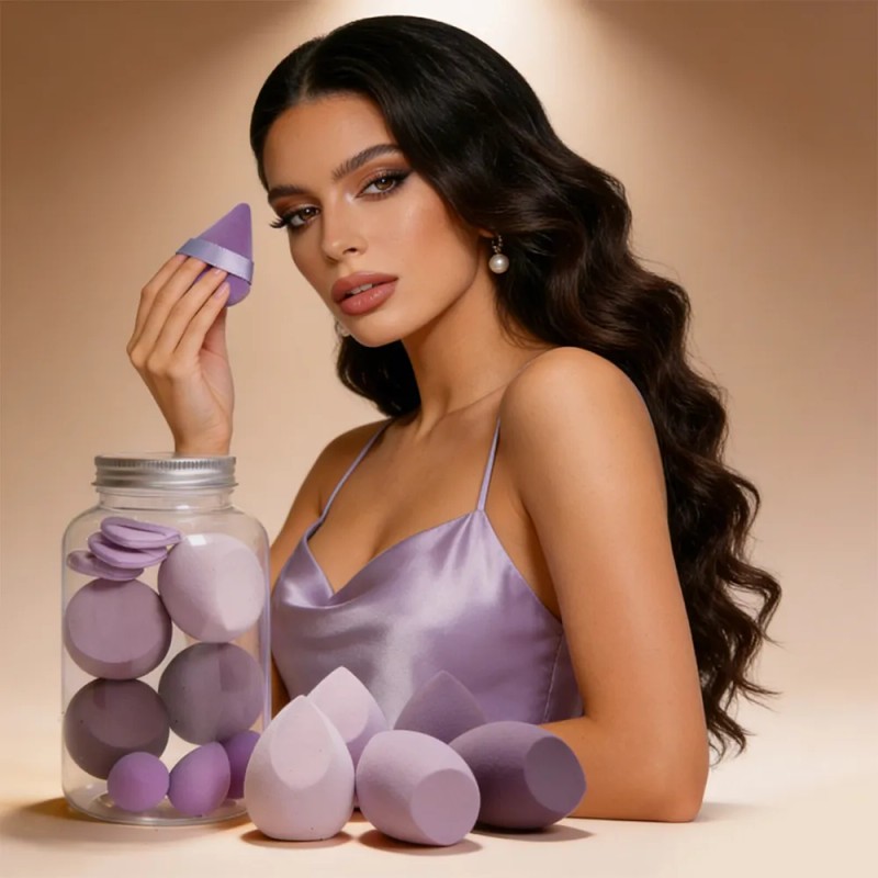 14 Kit Esponja Maquillaje En Polvo Beauty Blender