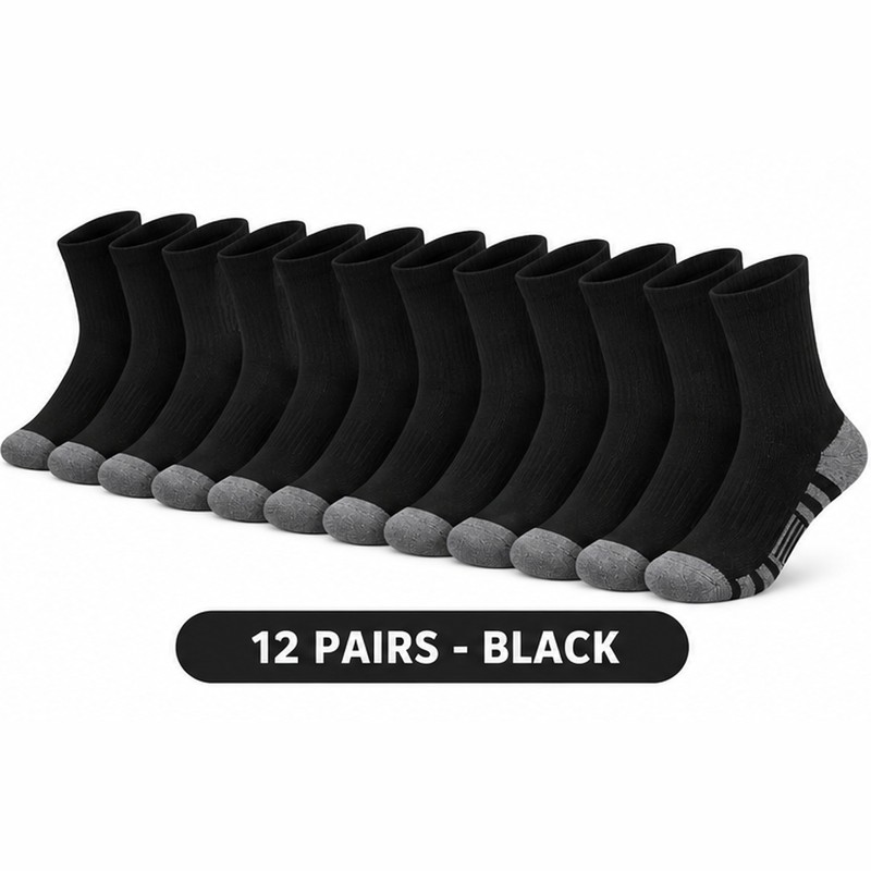Men’s Crew Socks for Gym & Outdoor Use – Soft