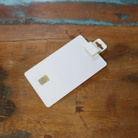 5 Pack - White Gripper Card Holder Clamp - Holds Standard Credit Card Size (Max 30 Mil Thick) - Badge Holder for Work I'd, Smart Card, CAC, Chip or Swipe Access Card - Secure Grip by by Specialist ID