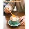 Ferenando 12 Pcs Coloured Long Plastic Spoons 18.5cm with 6