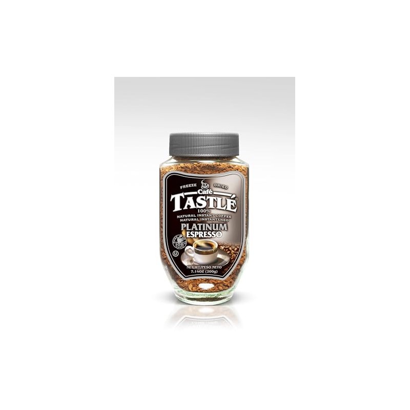 Cafe Tastle Platinum Espresso Freeze Dried Instant Coffee, 2 jars