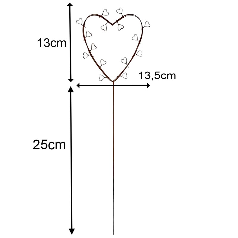 Storm's Gartenzaubereien Decorative Garden Stake Hearts Set of 3 for