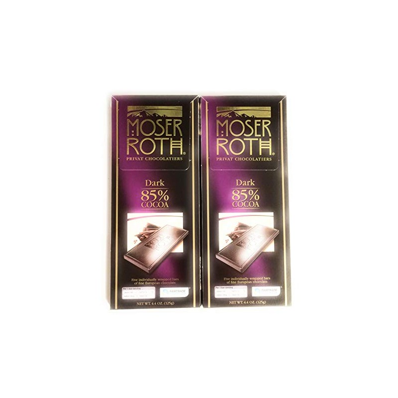 Moser Roth German Dark Chocolate Bars (85%, pack of 2)