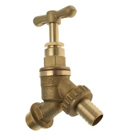 WRAS 1/2" BSP Brass Garden Tap, BS1010 Compliant Outside Tap, Durable Cold or Hot Outdoor Tap Bib Tap for Garden Use