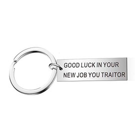 Coworker Leaving Gifts Keychains For Colleague Going Away Thank You Gifts For Men Women (Good luck in your new job)