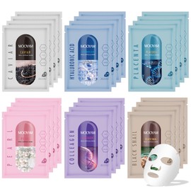 GUOYAOLIFU Facial Masks Skincare Anti Aging Capsule Face Masks Skin Care 24 Sheets, Hydrating and Moisturizing Facial Mask for All Skin Types - Natural Home Spa Treatment Masks
