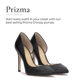 Jessica Simpson Women's Prizma D'Orsay Pump, Black Crinkle Patent, 8.5