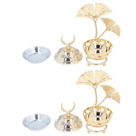 Candle Holder Arabian Star Moon Ginkgo Shape Metal Candle Holder Aromatherapy Stove Home Decoration