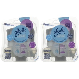 Glade Tough Odor Solutions Plugins Scented Oil Refill - Fresh Mountain Morning/Clear Springs - 2 ct - 2 pk