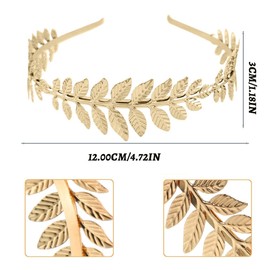 Roman Goddess Headband, Headpiece, Gold, Women's Hair Band, Gold Headpiece, Bride, Girls Laurel Wreath, Hair Accessories, Golden Wedding, Boho Leaf Hair Crown Accessories