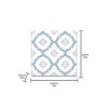 FloorPops FP2943 Alfama Peel & Stick Floor Tiles, Multicolor, Blue