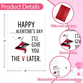 HEYINSHEN Funny Valentines Day Card for Him Her Naughty Valentines Card for Boyfriend Girlfriend Valentines Day Gifts Cards for Men Women Valentine's Day Greeting Cards for Husband Wife with Envelope