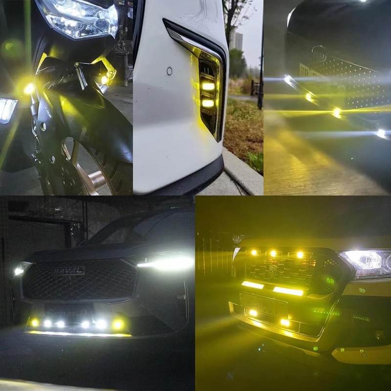 JALN7 2PC 50W Grile LED Light Pods Car Front Headlight