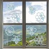GORGECRAFT 16Pcs 8 Styles Bees Rainbow Window Stickers Honeycomb Window