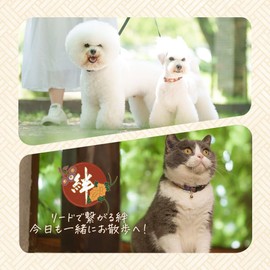 MBPL Ties Dog Collar Neck Dog Collar Small Medium Size Dog Cute Stylish Peony Pattern Walking Breathable Cotton Adjustable (Japanese Pattern Peony Red, XS)